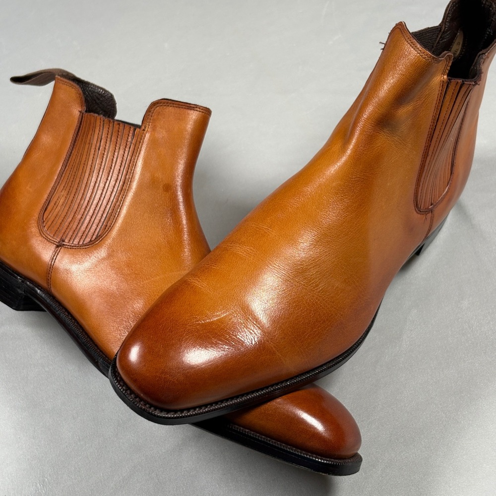Paul Stuart Stuarts Choice Grenson Masterpiece Chelsea Boots 9.5 D England Tan
